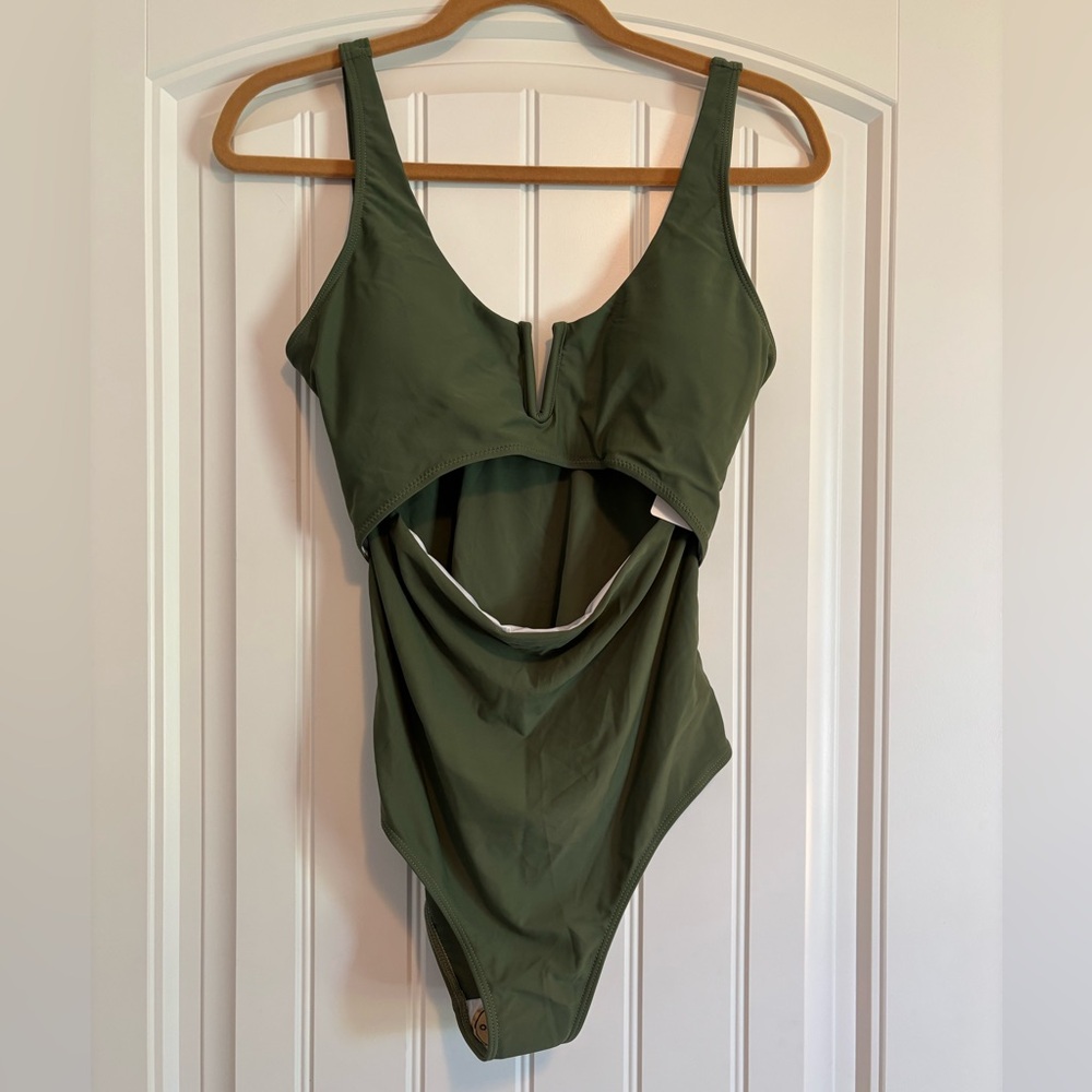NWT Ai'Mage Olive Green One Piece Swimsuit - Large